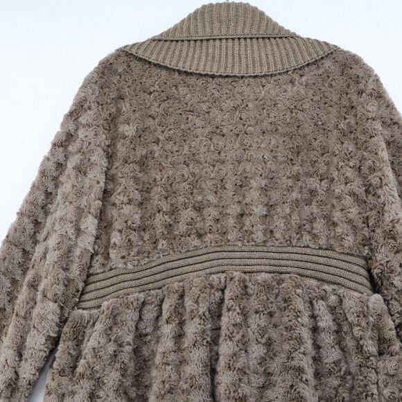 Avalin Waterfall Chunky Knit Cowl Neck Sweater Women's XL Green Gothic Gorpcore - Picture 6 of 10